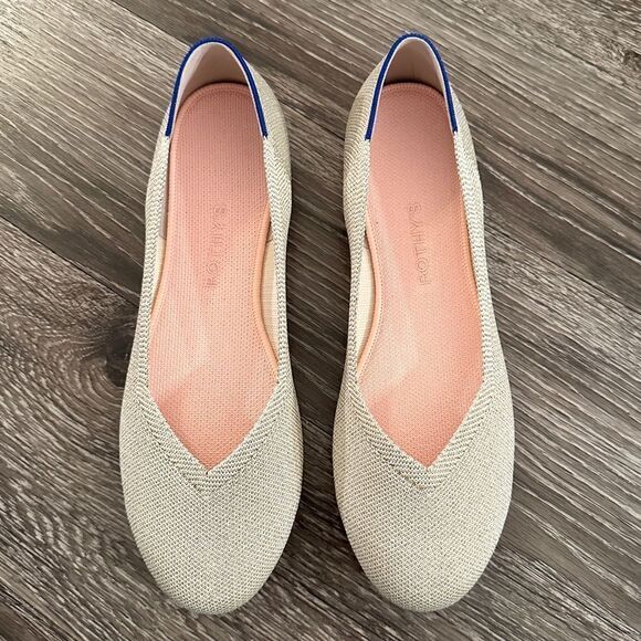Rothy’s The Flat Light Gold Metallic New - Picture 1 of 9